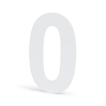 Un chiffre blanc affiché sur le fond Adamo White 15cm de yessential.fr.