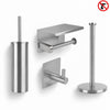 Ludo Inox Brossé WC Set (no-drill)