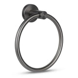 L'anneau porte-serviettes Elarbo Gunmetal de yessential.fr une couleur bronze noir, un design autour et une finition mate. Cette bague murale est un accessoire moderne, minimaliste et élégant pour la salle de bain.