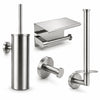 Santino Brushed Stainless Steel Toilet Set