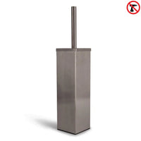 La brosse de toilette yessential.fr Velasco Gunmetal est dotée d'un support carré, ne nécessite aucun perçage pour l'installation (symbole sans perçage en haut à droite) et est idéale pour une utilisation autonome.