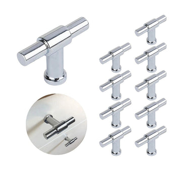 Un ensemble de 10 boutons chromés Cordero de yessential.fr est présenté, avec un bouton installé sur une surface blanche dans un encart rond.