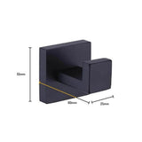 Le Crochet Noir Valo de yessential.fr est un crochet mural rectangulaire noir, idéal comme crochet à serviette noir, de 55 mm de haut, 60 mm de large, avec une rallonge de crochet de 25 mm. Les dimensions de référence et les étiquettes sont incluses.