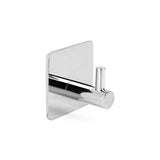 Le Navarro Chrome de yessential.fr est un crochet porte-serviettes mural chromé moderne avec une finition chromée brillante, une base carrée et une cheville cylindrique qui s'étend vers l'extérieur.