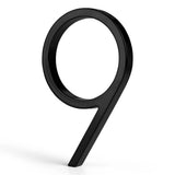 Un numéro neuf Amato Black 12,5 cm moderne et élégant de yessential.fr, avec une finition noire brillante et un design élégant, affiché sur un fond blanc.