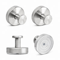 4x Brushed Stainless Steel Sergio