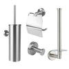 Lauro Inox Brossé WC Set