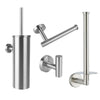 Corrado Inox Brossé WC Set