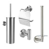 Fabiano Inox Brossé WC Set