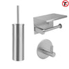 Juano Inox Brossé WC Set (no-drill)