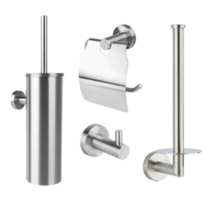 Quirino Inox Brossé WC Set