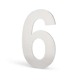L'Adamo en acier inoxydable 30 cm de yessential.fr est un chiffre six métallique élégant avec une finition argent brossé - idéal comme grand numéro de maison ou comme accent élégant pour votre maison moderne.