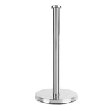 L'ensemble de toilette (sans perçage) Tygo Chrome de yessential.fr s'utilise avec un porte-serviettes et papier autoportant avec une finition chromée avec un grand cylindre et un socle rond - idéal pour accessoires de toilette, facile à utiliser sans perçage ; représentant sur fond blanc.