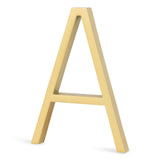 L'Amato Gold 12,5 cm de yessential.fr est une lettre A tridimensionnelle de couleur dorée qui tient debout et apporte une élégance moderne à n'importe quelle pièce.
