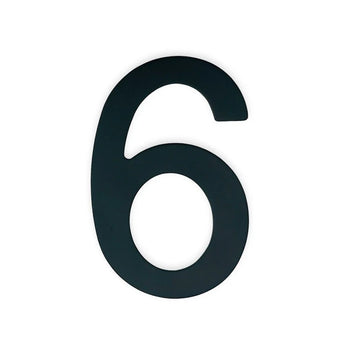 Un grand numéro noir de la collection Animo Black 7,6 cm (sans perçage) de yessential.fr est affiché sur un fond blanc uni.