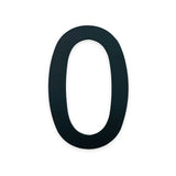 Un grand chiffre zéro (0) noir sur fond blanc uni, stylisé comme l'Animo Black 7,6 cm (sans perceuse) de yessential.fr.