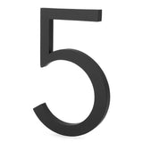 Le Milano Black 15 cm de yessential.fr est un numéro 5 3D élégant, parfait pour ceux qui veulent des numéros de maison élégants pour l'extérieur. Debout sur un fond blanc, il ajoute une touche moderne à n'importe quel extérieur.