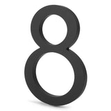 Le Milano Black 15 cm de yessential.fr est un chiffre huit noir et droit sur blanc - idéal comme accent de numéro de maison élégant pour tout extérieur moderne.
