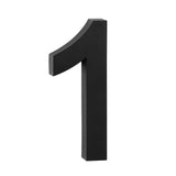 L'Angelo Black 20 cm de yessential.fr est un numéro un noir robuste et vertical sur fond blanc - idéal pour ceux qui recherchent des numéros de maison modernes ou des numéros de maison 3D frappants pour leur maison.
