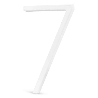 L'Amato White 20 cm de yessential.fr est un chiffre 7 élégant et tridimensionnel aux lignes modernes - idéal comme numéro de maison élégant pour les espaces contemporains.