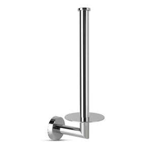 Le porte-rouleau de rechange Roberto Chrome de yessential.fr est doté d'une tige verticale pour le montage mural et d'une plaque arrière ronde. Fabriqué en acier inoxydable durable et brillant pour une qualité durable dans vos toilettes.