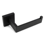 Améliorez votre ensemble Damiano Black de yessential.fr avec ce support de toilette mural moderne noir mat avec base carrée et design droit et angulaire - idéal pour une amélioration élégante de la salle de bain.