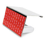 L'ensemble de toilettes Juano Chrome (sans perçage) de yessential.fr comprend un clip en métal argenté avec un dessus plat et rectangulaire et un adhésif VHB 3M rouge - idéal pour la gestion des câbles ou pour maintenir des articles en toute sécurité sans perçage.