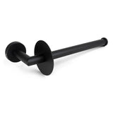 L'ensemble de toilettes Romano Black de yessential.fr est un porte-rouleau de papier toilette mural noir mat avec un design minimaliste moderne, un très sec, un support mural rond et un disque rond pour maintenir solidement le rouleau - complet avec ensemble d'accessoires dans la salle de bain noir mat.