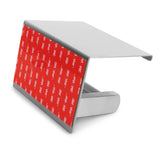L'ensemble de toilettes Ludo en acier inoxydable (sans perçage) de yessential.fr comprend un clip métallique avec un dessus incliné et un adhésif rouge 3M VHB, ce qui facilite l'installation des accessoires de toilettes sans perçage - parfait pour une installation sécurisée et sans dommages.