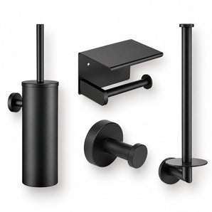 Santino black toilet brush set