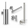 Corrado Brushed Stainless Steel Toilet Set