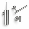 Brushed Stainless Steel Toilet Set