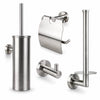 Quirino Brushed Stainless Steel Toilet Set