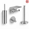 Delo Inox Brossé WC Set (no-drill)