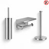 Tygo Inox Brossé WC Set (no-drill)