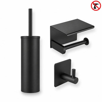 Tapio Black WC Set (no-drill)