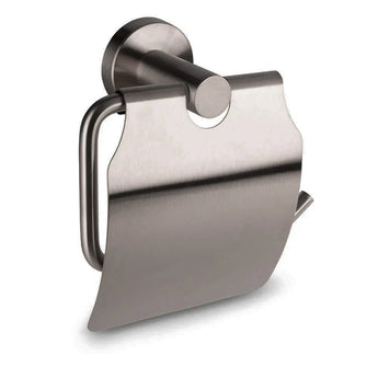 L'ensemble de toilettes Mano Gunmetal de yessential.fr est doté d'un porte-papier toilette mural moderne en acier inoxydable avec couvercle. La finition métallique ajoute une touche élégante à n'importe quelle salle de bain, ce qui en fait un accessoire de toilette de luxe idéal pour tout intérieur.